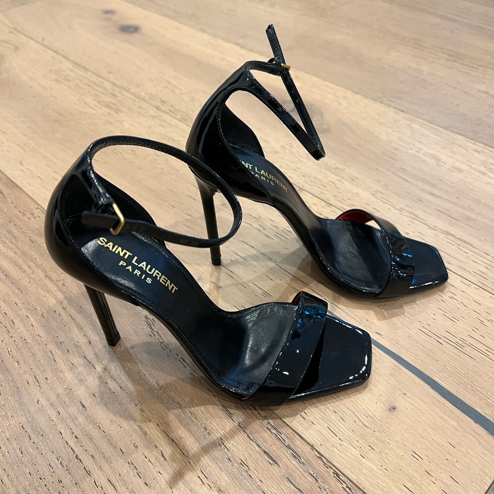 Saint Laurent Amber Sandals in Black Patent Leather Size 36 - Picture 8 of 10
